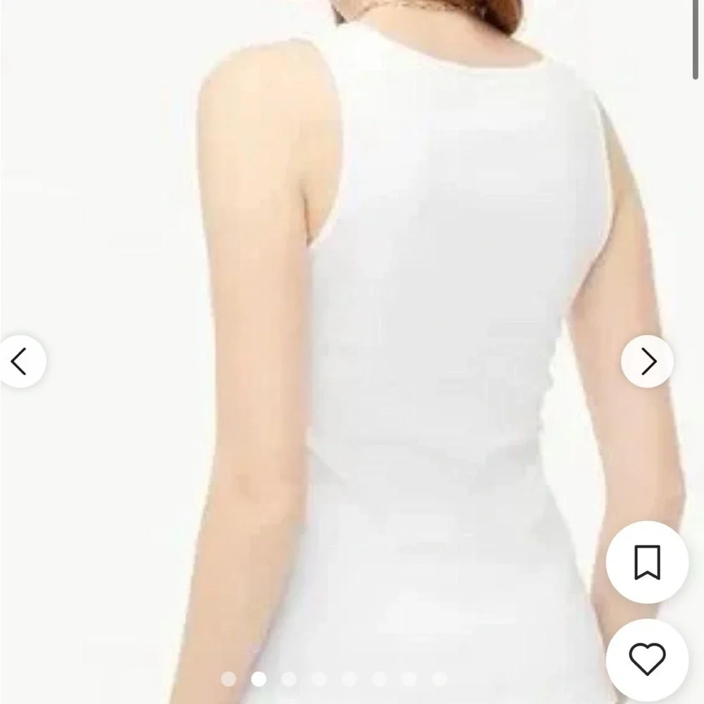 NEW J Crew White High Neck Tank